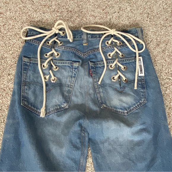 Samaria Leah reworked Levi’s custom made lace-up jeans 17007 - Picture 7 of 12